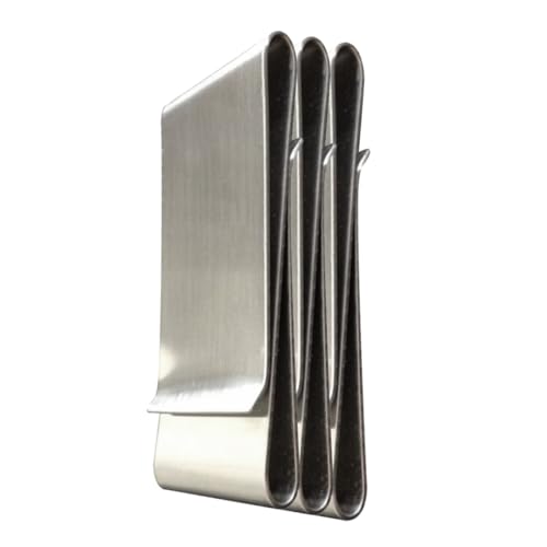KOMBIUDA 3 Stück Metall Geldklammer Portemonnaie Geldscheinklammer für Herren Business Card Holder Robust Langlebig Kompakt und Sicher für Alltag und Reise von KOMBIUDA