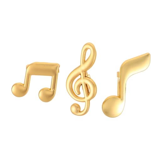 KOMBIUDA 3 Stück Musikalische Anstecknadel Teilig Stilvolle Notenbroschen für Männer und Frauen Modische Anstecker für Anzüge Hemden Kleider Vielseitig Einsetzbar für Musikliebhaber von KOMBIUDA