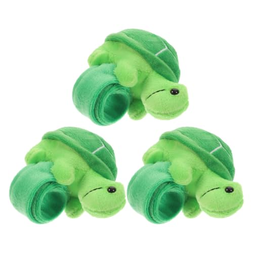 KOMBIUDA 3stücke Plüsch Schildkröte Slap-band Süße Tier-form Slap-armbänder Für Junge Mädchen Leichtes Plüsch-design Für Partytüten Und Goodie-bags Geburtstagsparty-gastgeschenke von KOMBIUDA