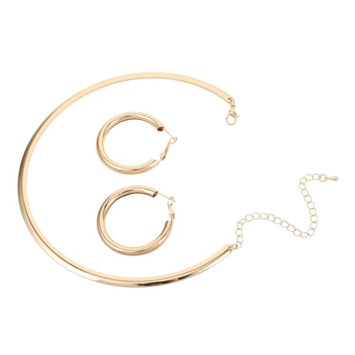 KOMBIUDA 3stücke Kreis-creolen-set Mit Halskette Für Damen Minimalistisches Boho-design Große Runde Ohrringe Und Choker-kette Vielseitig Kombinierbar Für Alltag Und Partys von KOMBIUDA