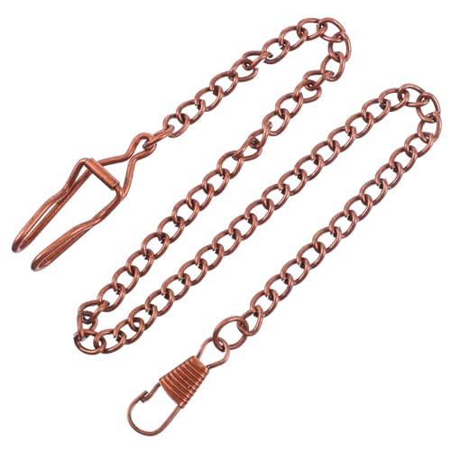 KOMBIUDA 3 Stück Vintage Taschenuhrkette aus Robustem Legierungsstahl Dekorative und Langlebige Ketten für Herren Passend zu Anzügen und Hemden Klassische Rote Kupferfarbe von KOMBIUDA