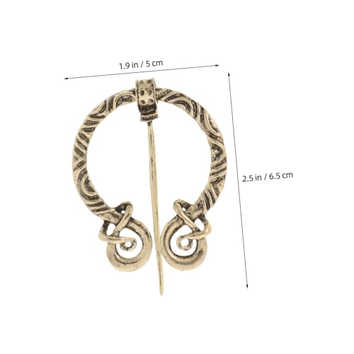 KOMBIUDA 3 Stück Vintage Wikinger Broschenset Bronze Legierung Mittelalterliche Umhangschließe Modische Anstecknadeln für Kleidung Schal Cardigan und Pullover Detailreiche Retro Kleidung von KOMBIUDA