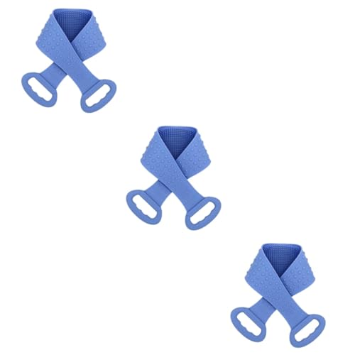 KOMBIUDA 3 Stücke Silikon Badetuch Zurück Wäscher Peeling Zwei Hand Ziehen Reifen Für Dusche Lieferungen Home Reise von KOMBIUDA