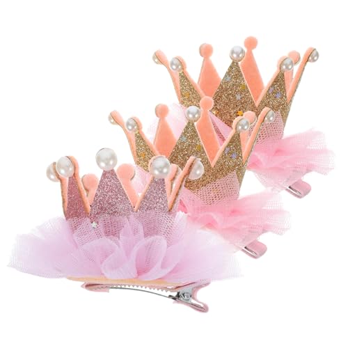 KOMBIUDA 3stücke Krone Kopfschmuck Haarspange Für Mädchen Blumenkrone Haarnadeln Elastische Kopfbedeckung Haarschmuck Zufällige Farbe von KOMBIUDA