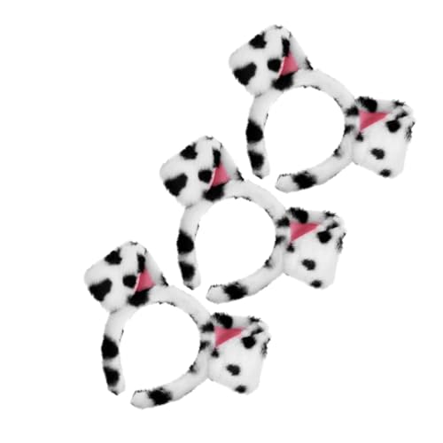 KOMBIUDA 3stücke Dalmatiner-hunde-stirnband Mit Welpenohren Stirnband Für Cosplay Tierohr-haarband Für Junge Mädchen Teenager Und Erwachsene Für Halloween Und Geburtstagspartys von KOMBIUDA