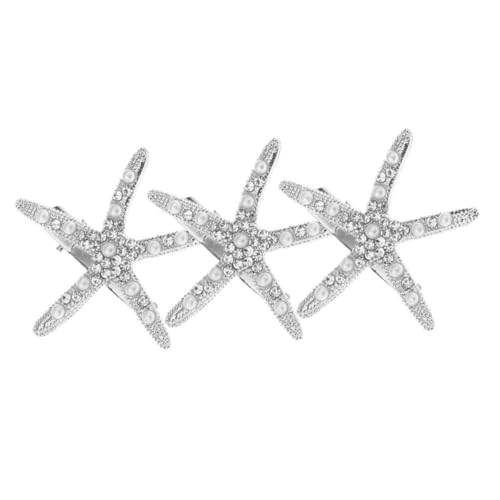 KOMBIUDA 3stücke Seestern Haarspangen Mit Strasssteinen Für Frauen Hochzeit Dekorative Haarnadeln Seestern-clip Aus Legierung Vintage Kopfschmuck KOMBIUDA 3stücke Seestern Haarspangen Mit Strasssteinen Für Frauen Hochzeit Dekorative Haarnadeln Seestern-clip Aus Legierung Vintage Kopfschmuck von KOMBIUDA