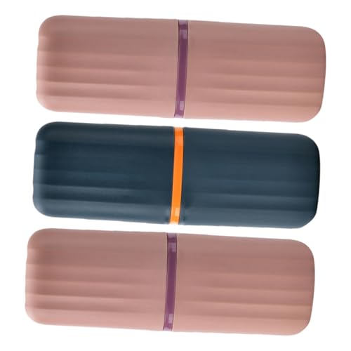 KOMBIUDA 3stücke Zahnbürstenbecher Reise Tragbar Aus Kunststoff Aufbewahrungsbox Für Zahnbürsten Und Zahnpasta Organizer Für Badezimmer Und Reisen von KOMBIUDA