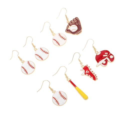 KOMBIUDA 4paar Baseball Ohrringe Hut Und Fledermaus Design Für Frauen Und Teenager Sport Schmuck Ohrringe Für Sportfans Und Baseball Fans Ohrring Sets Für Mädchen Und Frauen von KOMBIUDA