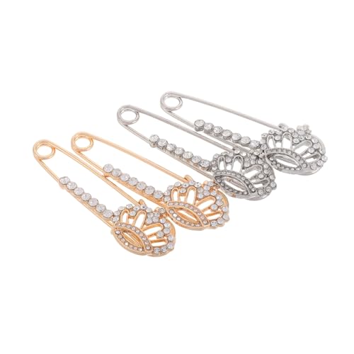 KOMBIUDA 4 STÜCKE Kronen Broschen Gold Weiß Anstecknadeln Schmuck für Kleidung Pullover Schal Clips Frauen Accessoires Elegante Dekoration KOMBIUDA 4 STÜCKE Kronen Broschen Gold Weiß Anstecknadeln Schmuck für Kleidung Pullover Schal Clips Frauen Accessoires Elegante Dekoration von KOMBIUDA