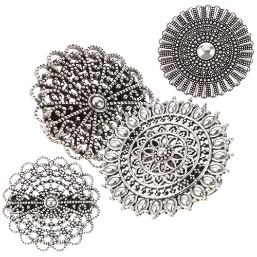 KOMBIUDA 4 Stck. Vintage Blumenbrosche Teilig Anstecknadeln für Damen Dekorative Pins für Kleidung Strickjacken und Hochzeitskleider Rostfrei Vielseitig für Alltag und Festliche Anlässe von KOMBIUDA