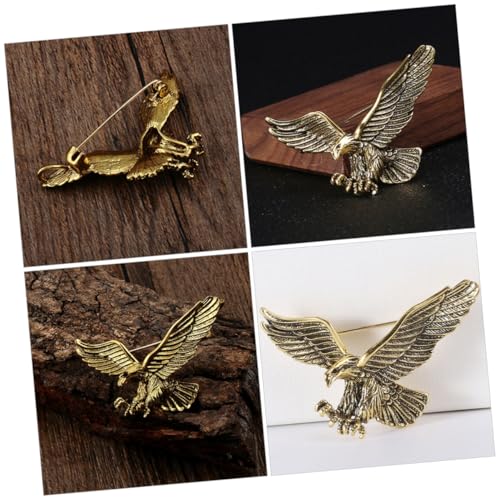 KOMBIUDA 4 Stück Retro Eagle Brosche Teiliges aus Vintage Anstecknadeln für Herren Stilvolle Reversnadel für Anzüge Hüte und Cardigans Einzigartiger Modeschmuck für Damenkleidung und Schals von KOMBIUDA