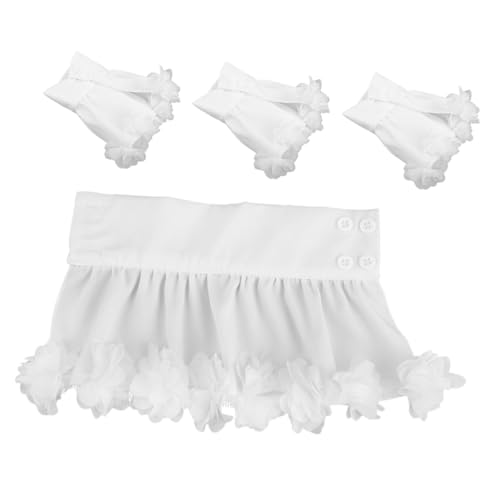 KOMBIUDA 4 Stück Teiliges Abnehmbare Französische Spitzen-ärmelschoner mit Floraler Spitze Weiche Chiffon-falschsleeves für Damen Stilvolle Armschmuck-accessoires für Formelle und Freizeit von KOMBIUDA