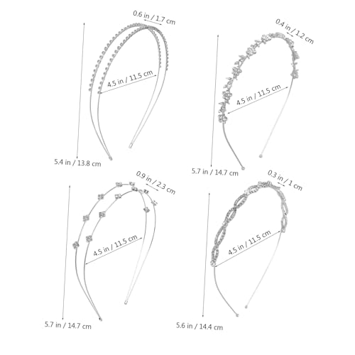KOMBIUDA 4 Stück Teiliges Braut Haarband aus Robustem Metall mit Funkelnden Strasssteinen Silberfarbene Langlebige Kopfstücke für Hochzeit und Festlichen Haarschmuck Vielseitig Tragbar für KOMBIUDA 4 Stück Teiliges Braut Haarband aus Robustem Metall mit Funkelnden Strasssteinen Silberfarbene Langlebige Kopfstücke für Hochzeit und Festlichen Haarschmuck Vielseitig Tragbar für von KOMBIUDA