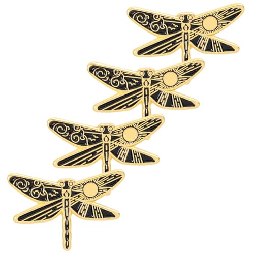 KOMBIUDA 4 Stück Teiliges Dragonfly Broschen aus Langlebiger Legierung Cartoon Design mit Sonne Mond Motiven Modische Anstecknadeln für Damen Vielseitig für Kleidung Taschen Hüte und von KOMBIUDA