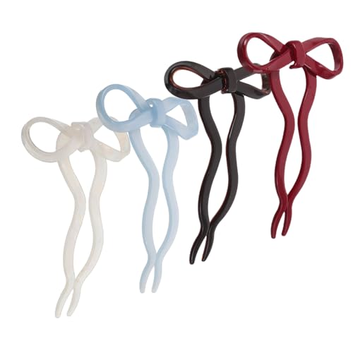 KOMBIUDA 4 Stück Teiliges French Hair Pins mit U Förmigem Bogen Wellenförmige Haarklammern für Damen und Mädchen Leicht Sicherer Vielseitig für Alltag Büro Partys und Frisuren von KOMBIUDA