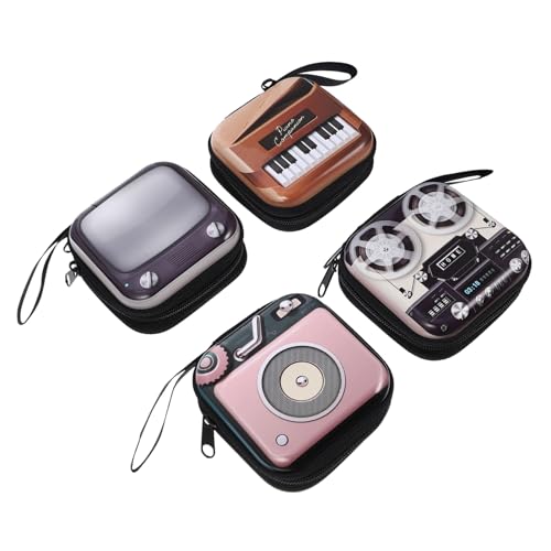 KOMBIUDA 4 Stück Teiliges Retro Münzgeldbörsen Kleine Kreative Geldbeutel mit Reißverschluss Mini Portemonnaie für Kleingeld und Kleine Gegenstände Handlich und Langlebig für Alltag und von KOMBIUDA