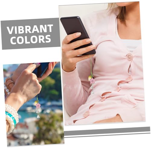 KOMBIUDA 4 Stück Teiliges Tulpen handyanhänger Handgemachter Stilvoller Schlüsselanhänger Langlebige Tasche und Handy accessoire dekoration Einsetzbar Modischer Kreativer Blumen lanyard von KOMBIUDA