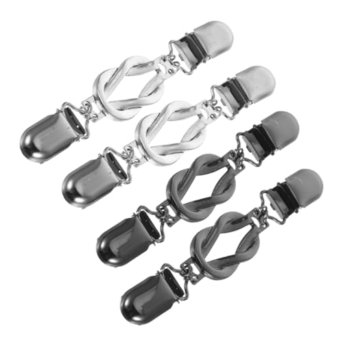 KOMBIUDA 4 Stück Teiliges Vintage Pullover Clips Damen Retro Strickjacke Verschlussclips für Schal und Cardigan Stilvolle Klassische Umhangbroschen Langlebig und Modisch von KOMBIUDA