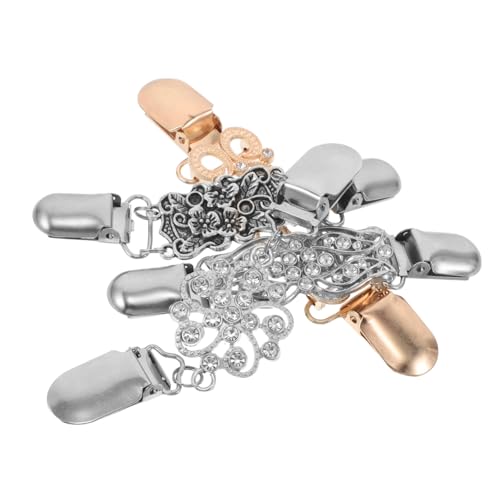 KOMBIUDA 4 Stück Teiliges Vintage Strickjacken Clips aus Langlebiger Legierung Vielseitige Schal Pullover Clips mit Strasssteinen Antiexposure Design für Damenbekleidung und Vielseitige KOMBIUDA 4 Stück Teiliges Vintage Strickjacken Clips aus Langlebiger Legierung Vielseitige Schal Pullover Clips mit Strasssteinen Antiexposure Design für Damenbekleidung und Vielseitige von KOMBIUDA