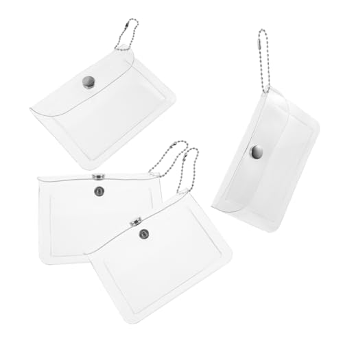 KOMBIUDA 4stücke Transparente Aufbewahrungstasche Geldbörse Durchsichtige Reisetasche Tragbare Münzaufbewahrungstasche Kosmetiktasche Für Mädchen Geldbeutel Für Damen Mini-notizbuchschutz l von KOMBIUDA