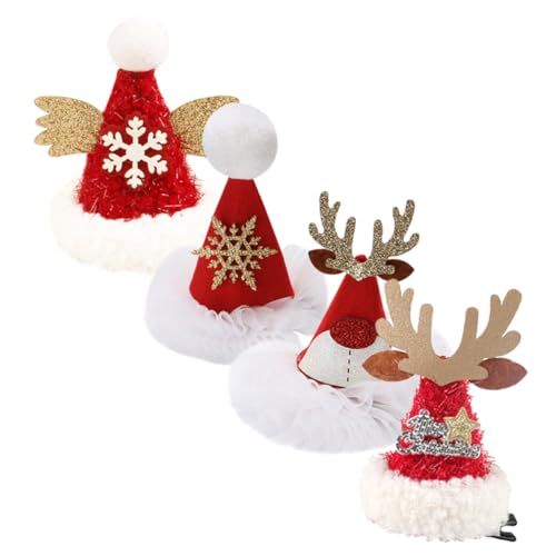 KOMBIUDA 4er Satz Weihnachts-haarspangen Festliche Haar-accessoires Weihnachtlicher Kopfschmuck Für Damen von KOMBIUDA