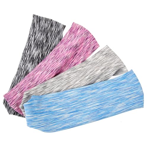 KOMBIUDA 4stücke Yoga Schweißband Dekorative Stirnband Für Workout Elastisches Sport Schweißband Feuchtigkeitsabsorbierendes Band von KOMBIUDA