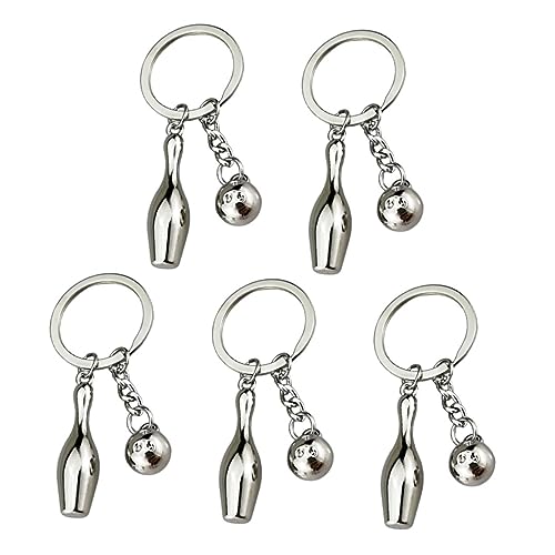 KOMBIUDA 5Stücke Kreative Bowling Schlüsselanhänger aus Sport Schlüsselanhänger Pendants für Mitgebsel und Ideal für Bowling Fans und Sportliebhaber von KOMBIUDA