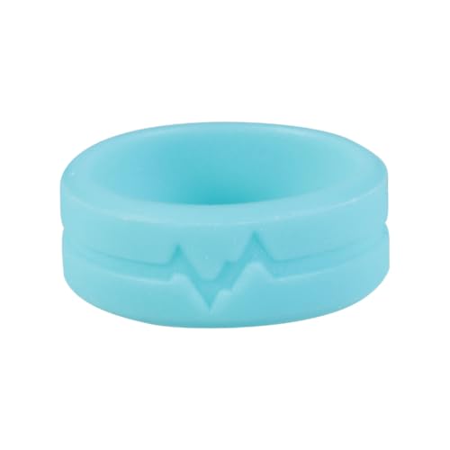 KOMBIUDA 5 Stück Silikonringe Modisch Leicht Verstellbar Party Schmuck für Damen Herren Blau Langlebig Vielseitig für Alltag Hochzeit Geschenk von KOMBIUDA