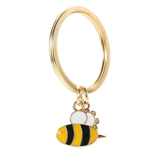 KOMBIUDA 5 Stück Teiliges Bienen Schlüsselanhänger Blumenform Metall Anhänger Strapazierfähig Vielseitig als Taschen und Schlüssel Deko für Alltag und von KOMBIUDA