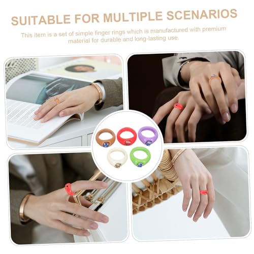 KOMBIUDA 5 Stück Teiliges Bunter Resin ringe Großer Schmuckstapel Einzigartiger Fingerring Modisch Vielseitig Tragbar für Damen und Mädchen Fingerspitzen dekor KOMBIUDA 5 Stück Teiliges Bunter Resin ringe Großer Schmuckstapel Einzigartiger Fingerring Modisch Vielseitig Tragbar für Damen und Mädchen Fingerspitzen dekor von KOMBIUDA