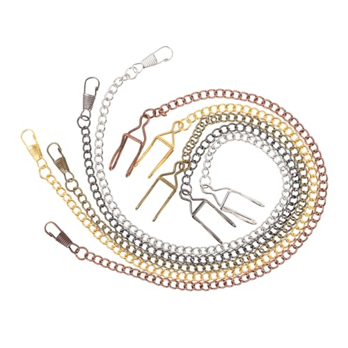 KOMBIUDA 5 Stück Teiliges Metallkettenset für Taschenuhren Robuste Vintage-uhrenkette mit Clip Modische Jeanstaschen-Dekoration für Herren Business und Freizeit Einfach zu Befestigen und KOMBIUDA 5 Stück Teiliges Metallkettenset für Taschenuhren Robuste Vintage-uhrenkette mit Clip Modische Jeanstaschen-Dekoration für Herren Business und Freizeit Einfach zu Befestigen und von KOMBIUDA