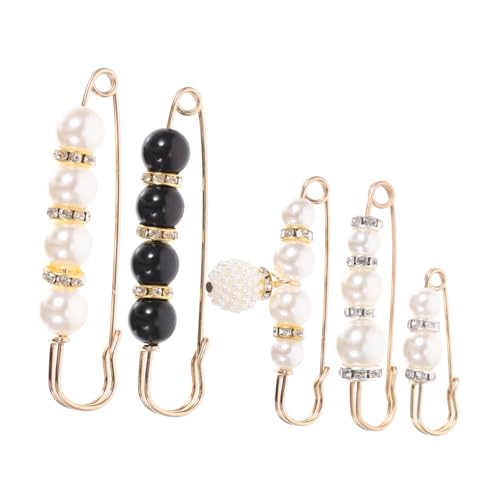 KOMBIUDA 5 Stück Teiliges Perlen Broschennadel Damen Schmuck Sicherheitsnadeln für Pullover Schal Stola Modisch Langlebig Vielseitig für Kleidung und Kleidungszubehör Geeignet von KOMBIUDA