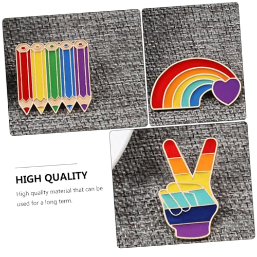 KOMBIUDA 5 Stück Teiliges Regenbogen Broschen aus Langlebigem Legierungsmetall Dekorative Anstecknadeln mit Lgbtq Pride Symbolik Modisches Accessoire für Kleidung Taschen und Jacken KOMBIUDA 5 Stück Teiliges Regenbogen Broschen aus Langlebigem Legierungsmetall Dekorative Anstecknadeln mit Lgbtq Pride Symbolik Modisches Accessoire für Kleidung Taschen und Jacken von KOMBIUDA