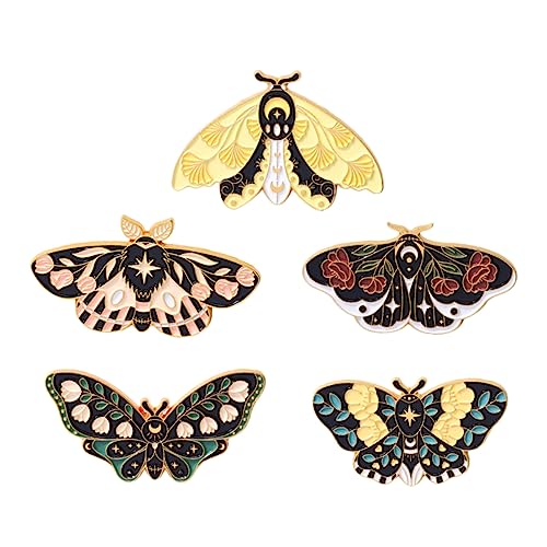 KOMBIUDA 5 Stück Teiliges Schmetterling Broschen Set aus Legiertem Material Retro Emaille Anstecknadeln für Kleidung Rucksack Abzeichen mit Sicherem Clipverschluss Langlebiger Schmuck für KOMBIUDA 5 Stück Teiliges Schmetterling Broschen Set aus Legiertem Material Retro Emaille Anstecknadeln für Kleidung Rucksack Abzeichen mit Sicherem Clipverschluss Langlebiger Schmuck für von KOMBIUDA
