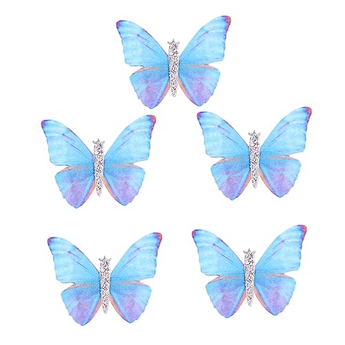 KOMBIUDA 5 Stück Teiliges Schmetterling Haarclip Bunte Duckbill Haarklammern mit Schleifenform Rutschfeste Haarspangen für Damen und Mädchen Modischer Haarschmuck für Alltag und Party von KOMBIUDA