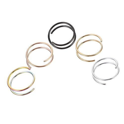 KOMBIUDA 5stücke Spiral Nasenringe Nasenringe Aus Edelstahl Doppel Nasenring Für Frauen Nasenschmuck Edelstahl KOMBIUDA 5stücke Spiral Nasenringe Nasenringe Aus Edelstahl Doppel Nasenring Für Frauen Nasenschmuck Edelstahl von KOMBIUDA