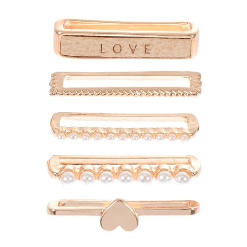 KOMBIUDA 5 Stück Uhrenarmband Charm Dekorative Ringe aus Zinklegierung für Silikon Uhrenarmbänder Uhr Zubehör Bunte Ornamente für Damen Uhrenschmuck für Smartwatches von KOMBIUDA