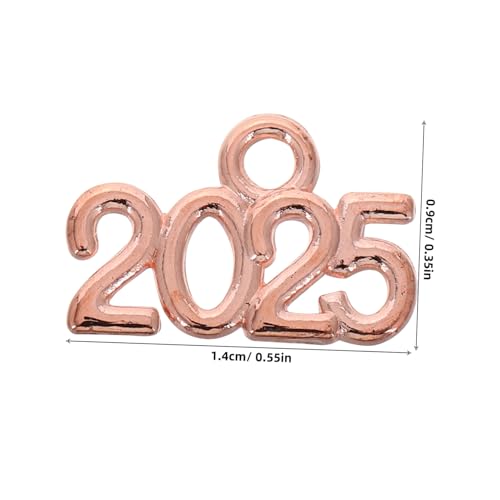 KOMBIUDA 50 Stück Teiliges Jahreszahl Charms aus Robustem Legierungsmetall Stilvolle DIY Schmuckanhänger für Halsketten Armbänder und Anhänger für Abschlussfeiern und Jubiläen in Roségold von KOMBIUDA