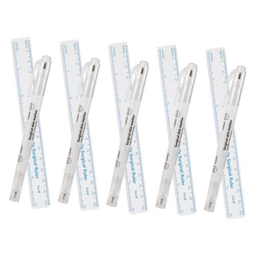 KOMBIUDA 5sätze Augenbrauen-tattoo-marker Markierungsstifte Mit Doppelspitze Hautverträgliche Augenbrauenstifte Mit Linealen Für Tattoo-zubehör von KOMBIUDA