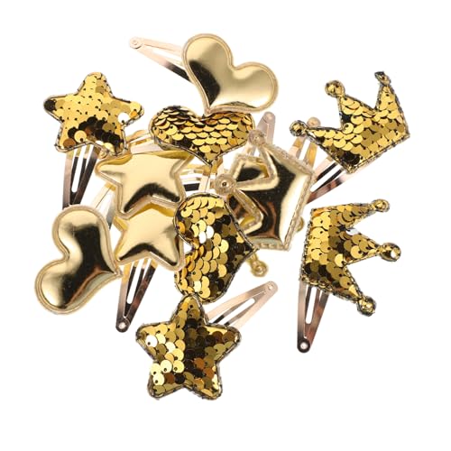 KOMBIUDA 6paare Haarspangen Mit Farbverlauf Glitzer Herzen Sternen Und Für Mädchen Rutschfeste Haarspangen Mit Druckknopf Haarschmuck Für Kleinkinder Für Partys Und Alltag von KOMBIUDA