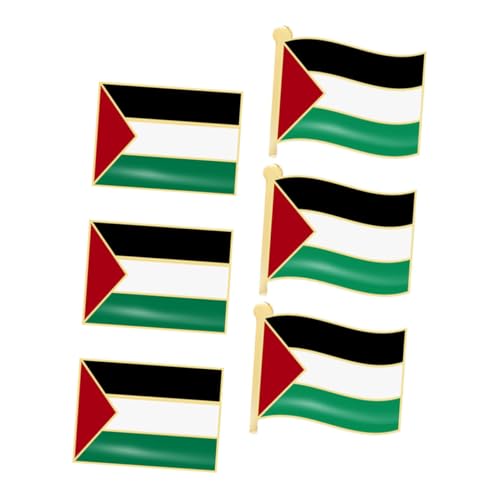 KOMBIUDA 6 Stück Palästina Flaggen Broschen Metal Anstecknadeln Quadratisch Wehende Flagge Stilvolle Kleidung Anstecker für Hemd Anzug Jacke Vielseitig Tragbar Modische Herren Kleidung von KOMBIUDA