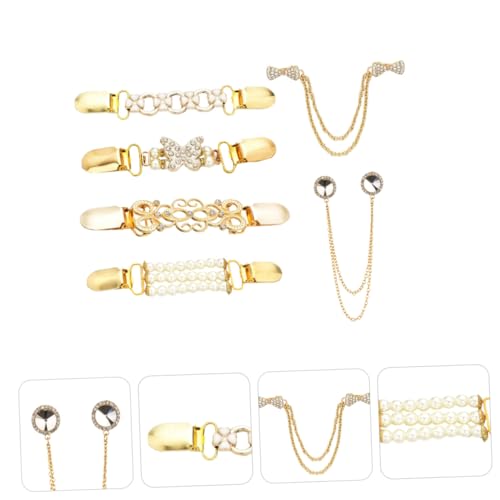 KOMBIUDA 6 Stück Teiliges Damen Kleidung Clips aus Elegante Kragen Pullover clips zum Fixieren von Cardigans Kleidern Schals und Shirts Einfach Anzubringen Langlebig und Stilvoll für Party von KOMBIUDA
