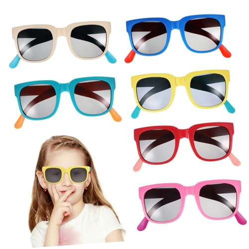 KOMBIUDA 6 Stück Teiliges Faltbares Sonnenbrillen Uv Schutz Bruchsichere Pc Linsen Stylisch Komfortabel mit Nasenpads und Ohrbügeln für Partys und Outdoor Aktivitäten von KOMBIUDA