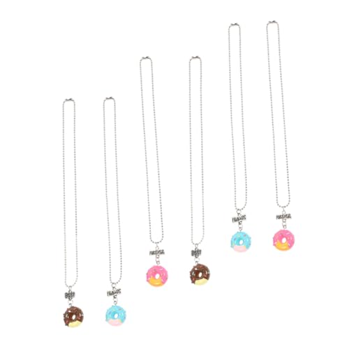 KOMBIUDA 6 Stück Teiliges Freundschaftsketten Dekorativem Donut anhänger Leichter Hautfreundlicher Kunststoff Symbolische Freundschaft Halsketten für Damen und Mädchen als Geschenk KOMBIUDA 6 Stück Teiliges Freundschaftsketten Dekorativem Donut anhänger Leichter Hautfreundlicher Kunststoff Symbolische Freundschaft Halsketten für Damen und Mädchen als Geschenk von KOMBIUDA