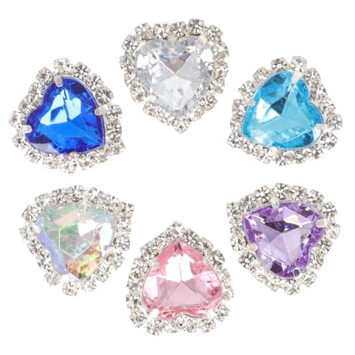 KOMBIUDA 6 Stück Teiliges Glas Schuhclips Damen Schuhanhänger mit Funkelnden Kristallen Leichte Langlebige Schuhdekorationen für Alltag Hochzeit Party und Besondere Anlässe von KOMBIUDA