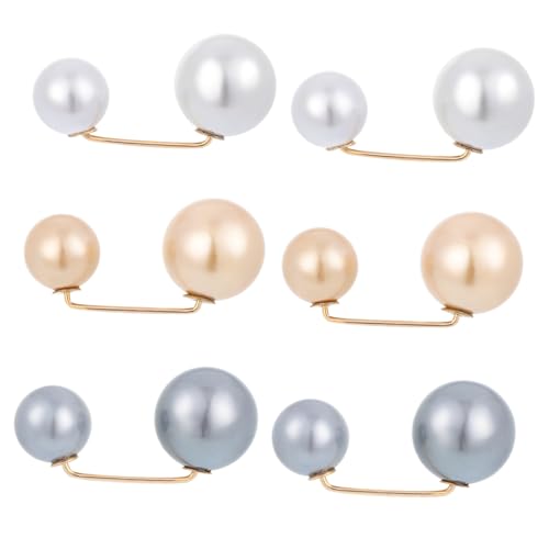 KOMBIUDA 6 Stück Teiliges Perlenbroschen Anstecknadeln aus Legierung Modische Sicherheitsnadeln für Kleidung Jacken Strickjacken Kragen Reversdekoration für Damen und Mädchen von KOMBIUDA
