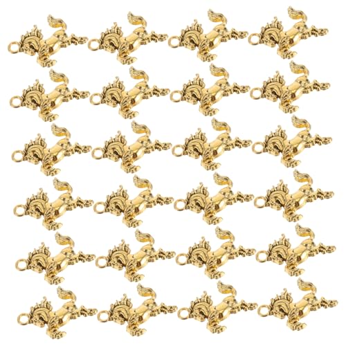KOMBIUDA 60stücke Goldene Pferde Anhänger Für Diy Schmuckherstellung Jahr Der Pferde Glücksbringer Für Halsketten Armbänder Ohrringe Bastelbedarf Kompatibel Für Taschenanhänger von KOMBIUDA
