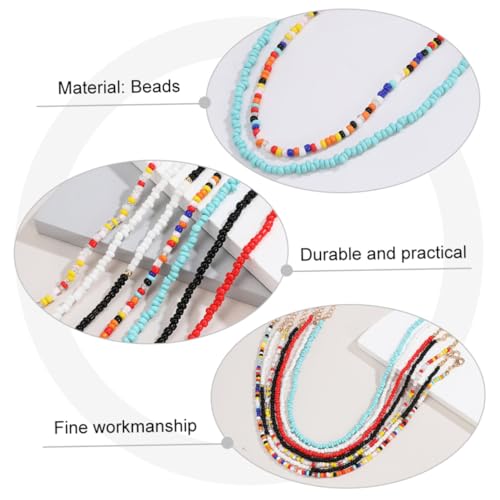 KOMBIUDA 7 Stück Teiliges Bunte Reiskorn perlenkette Damen Handgefertigte Halskette Modisch Langlebig Vielseitig Schmuck für Alltag Party Geschenk KOMBIUDA 7 Stück Teiliges Bunte Reiskorn perlenkette Damen Handgefertigte Halskette Modisch Langlebig Vielseitig Schmuck für Alltag Party Geschenk von KOMBIUDA