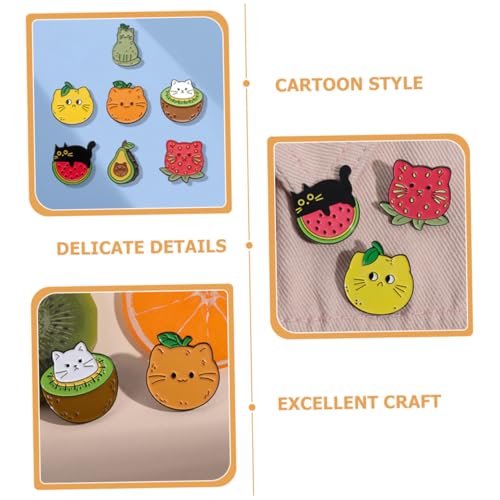 KOMBIUDA 7 Stück Teiliges Katzen Cartoon Anstecknadeln für Kleidung Rucksack Hut Schal Damen Modische Dekoration Accessoires von KOMBIUDA