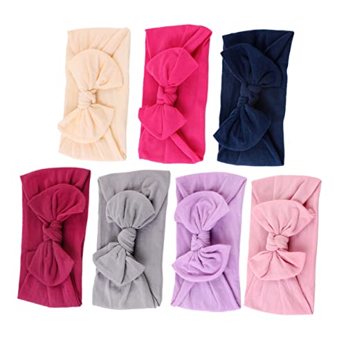 KOMBIUDA 7stücke Teiliges Niedlichen Haarbändern Mit Schleifen Elastische Kopfbedeckungen Für Mädchen Für Alltag Partys Und Fotoshootings Material Angenehm Zu Tragen von KOMBIUDA